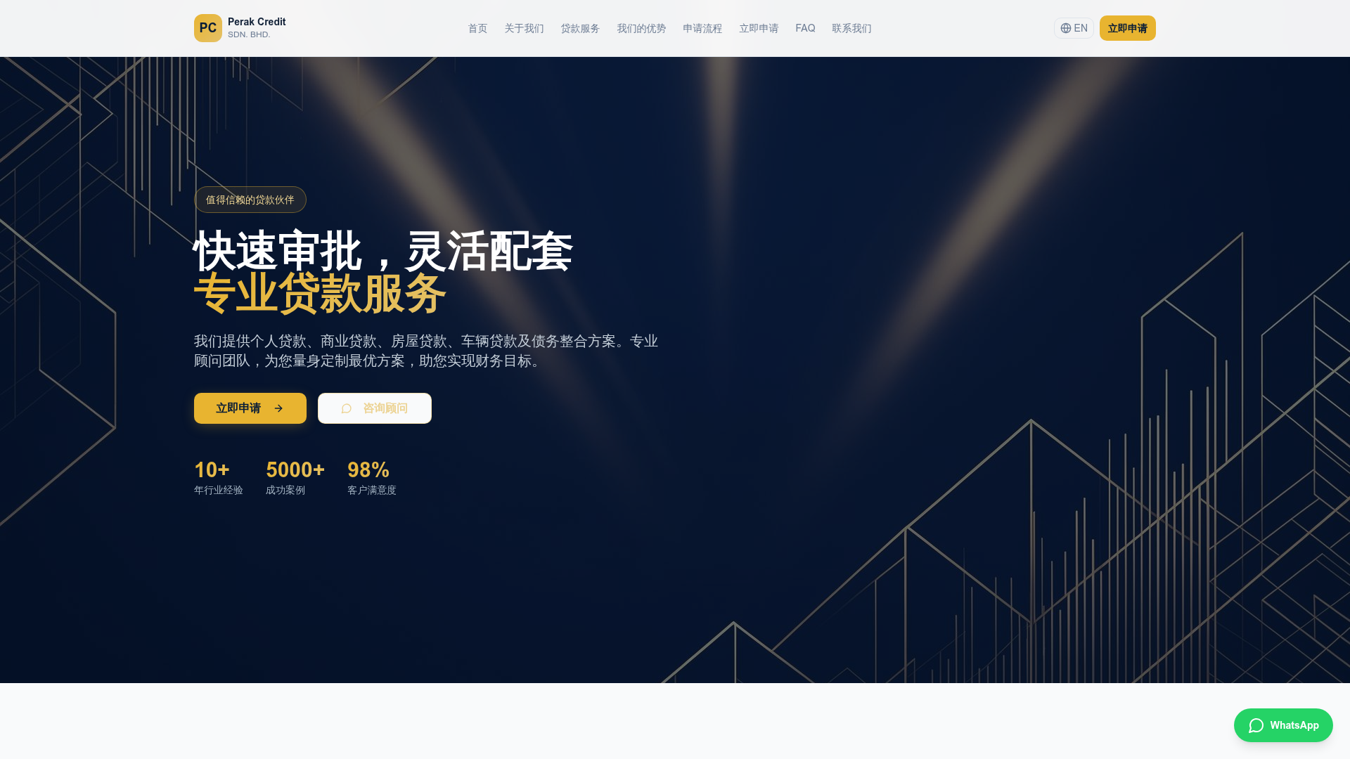 Perak Credit website preview